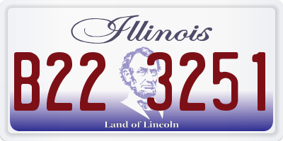 IL license plate B223251