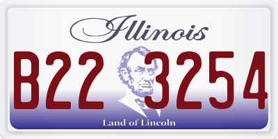 IL license plate B223254