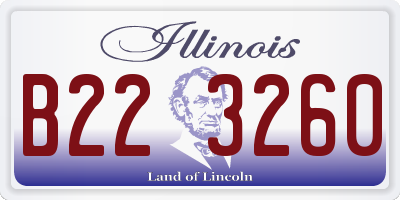IL license plate B223260