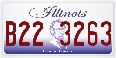 IL license plate B223263