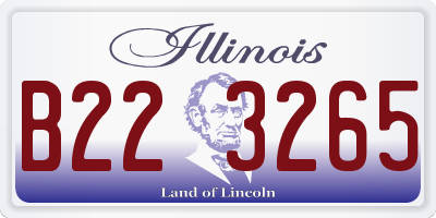 IL license plate B223265