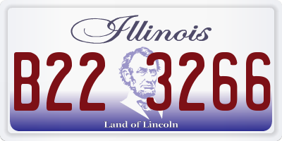 IL license plate B223266