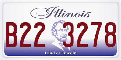 IL license plate B223278