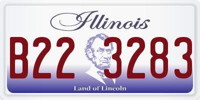 IL license plate B223283