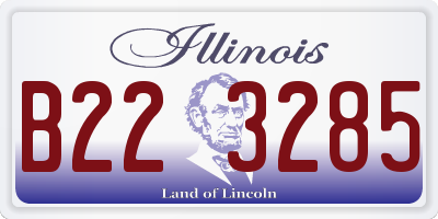 IL license plate B223285