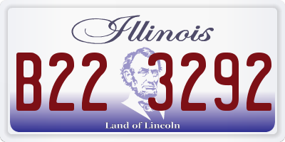 IL license plate B223292