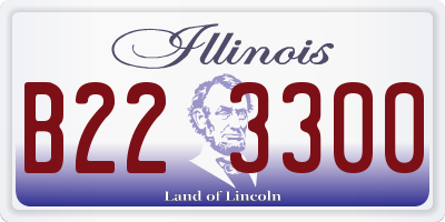 IL license plate B223300