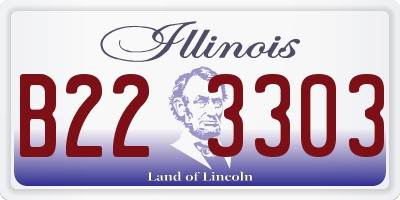 IL license plate B223303