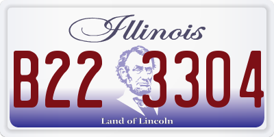 IL license plate B223304