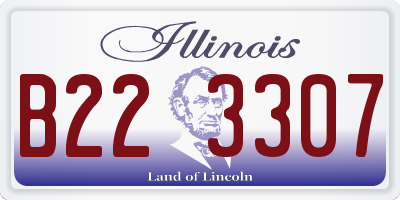IL license plate B223307