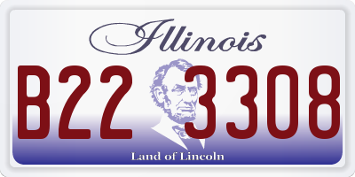 IL license plate B223308