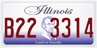 IL license plate B223314
