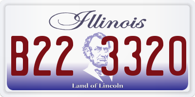 IL license plate B223320