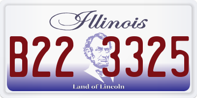 IL license plate B223325