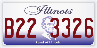 IL license plate B223326