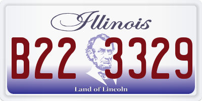 IL license plate B223329
