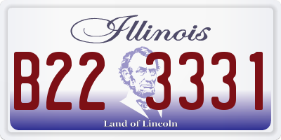 IL license plate B223331