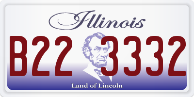 IL license plate B223332