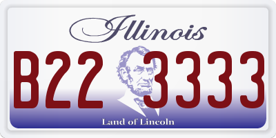 IL license plate B223333