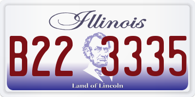 IL license plate B223335
