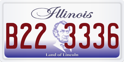 IL license plate B223336