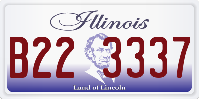 IL license plate B223337