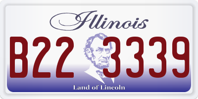 IL license plate B223339