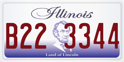 IL license plate B223344