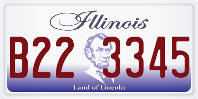 IL license plate B223345