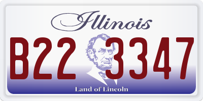 IL license plate B223347