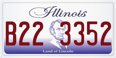 IL license plate B223352