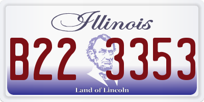 IL license plate B223353