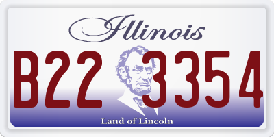 IL license plate B223354