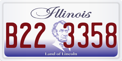 IL license plate B223358