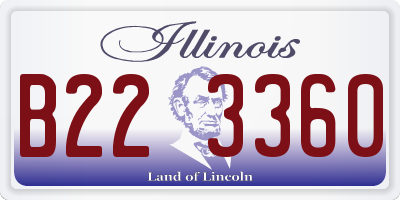 IL license plate B223360