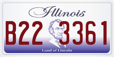 IL license plate B223361