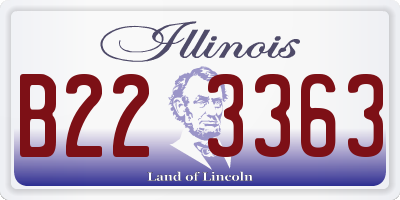 IL license plate B223363