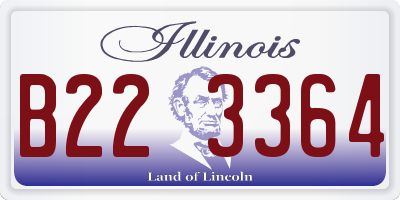 IL license plate B223364