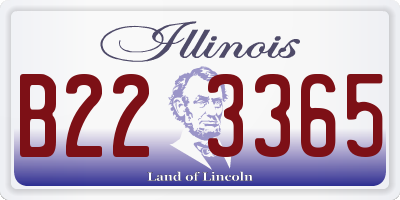 IL license plate B223365