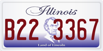 IL license plate B223367
