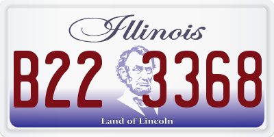 IL license plate B223368