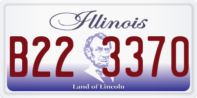 IL license plate B223370