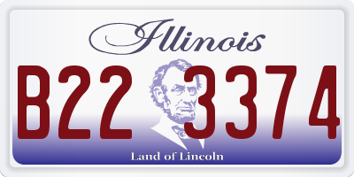 IL license plate B223374