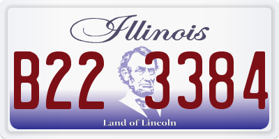 IL license plate B223384
