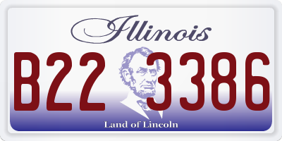 IL license plate B223386
