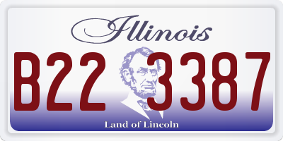 IL license plate B223387