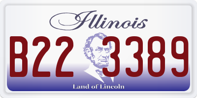 IL license plate B223389