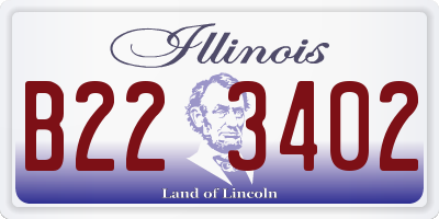 IL license plate B223402