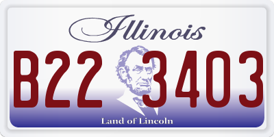 IL license plate B223403
