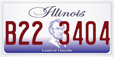 IL license plate B223404